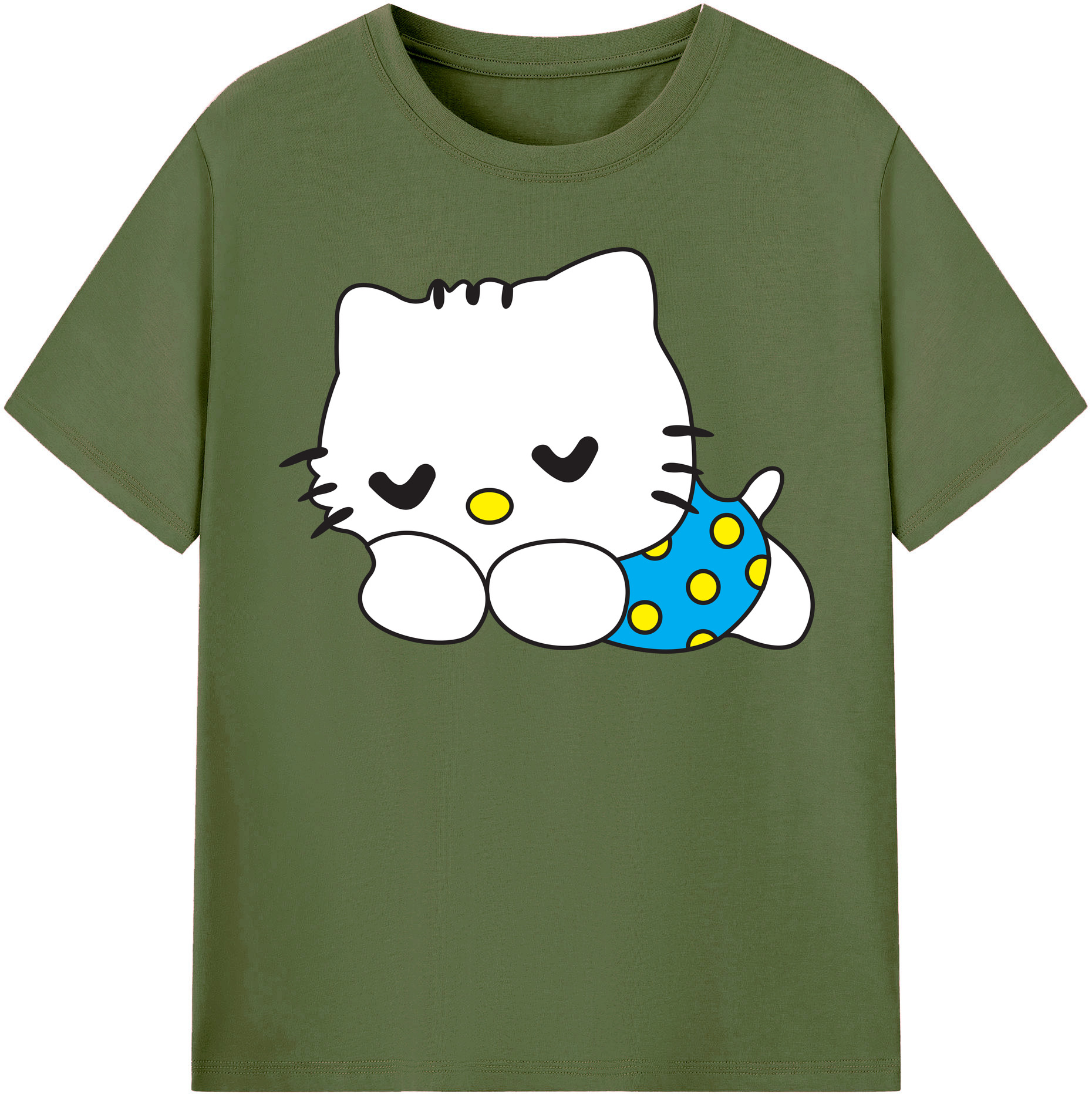 （画像用） Hello Kitty ハローキティ 綿100％半袖Tシャツ（フロントプリント）